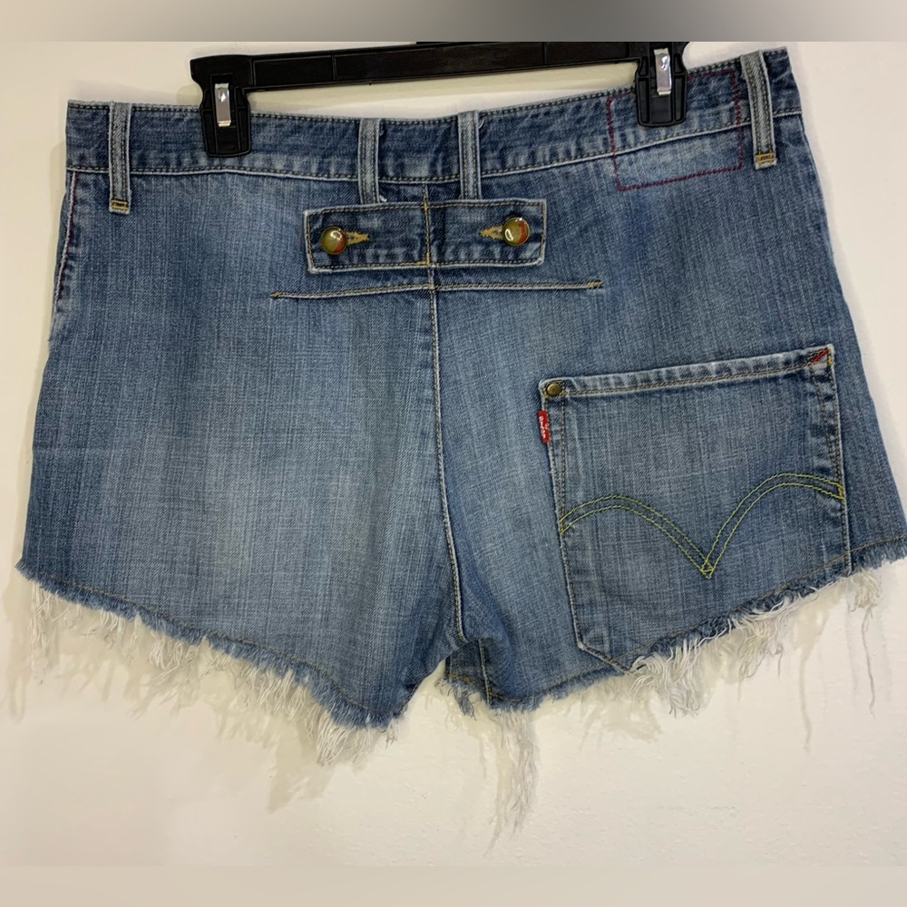Levi's Engineered Vintage Denim Shorts Unique Style Distressed Streetwear Boho